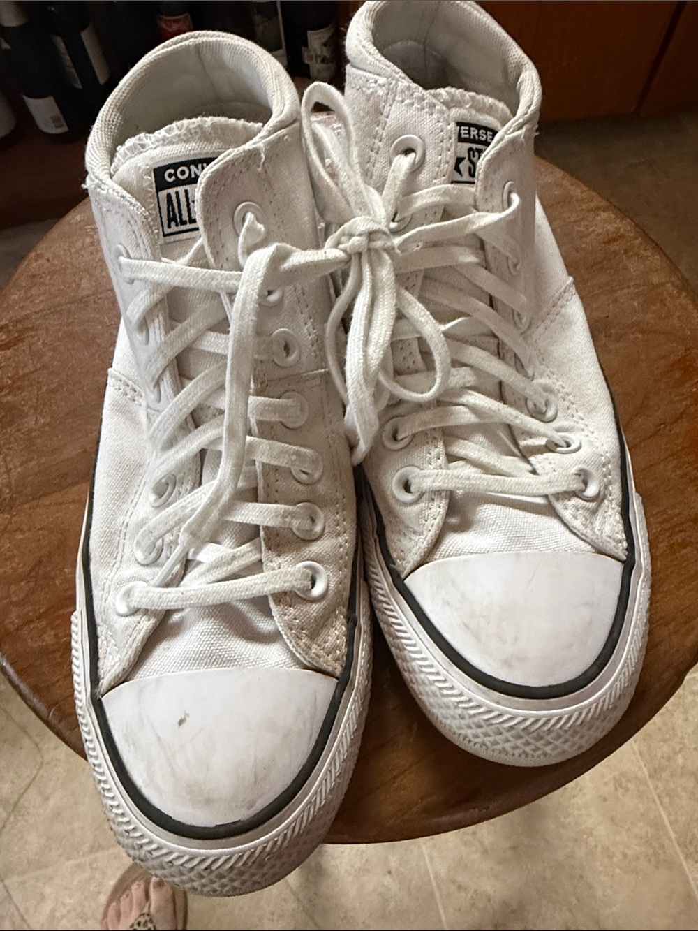 Converse Kids White High-Top Canvas Sneakers